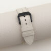 Pearl White Epsom Leather Samsung Watch Band