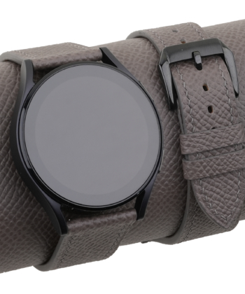 Grey Epsom Leather Samsung Watch Band