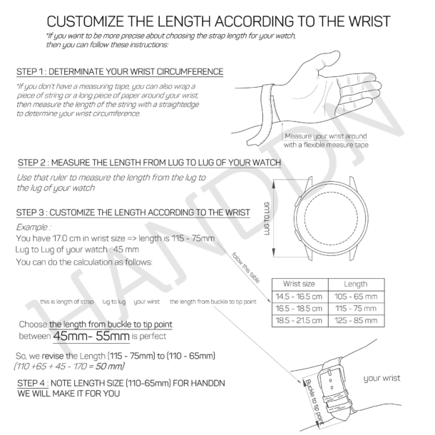 guide choosing size for samsung watch bands