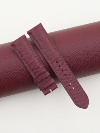 Bespoke Black Epsom Leather Watch Strap Handmade E05 - Hephakee