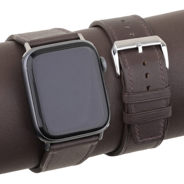 Handdn Orange Python Leather Apple Watch Band