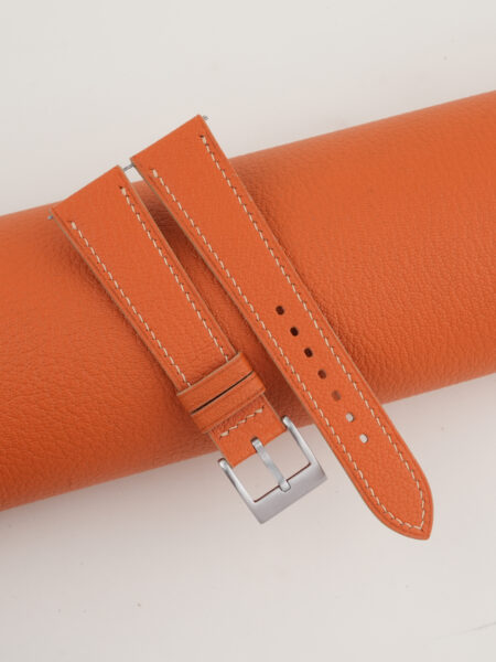 Orange Alran Chevre Leather Watch Strap