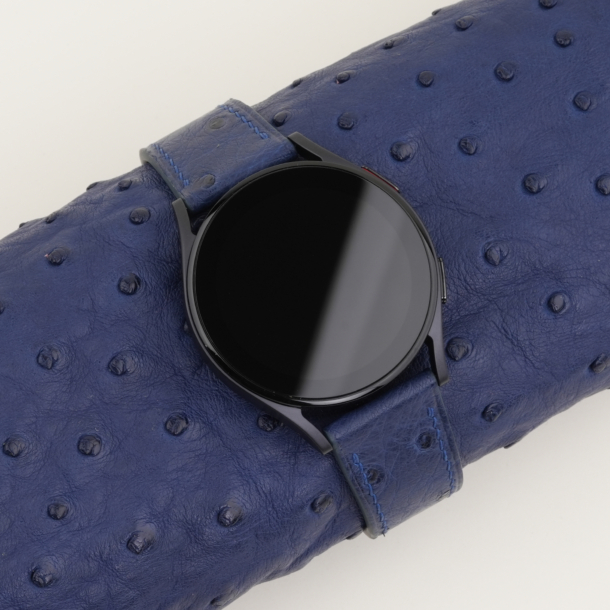 navy ostrich leather samsung watch band