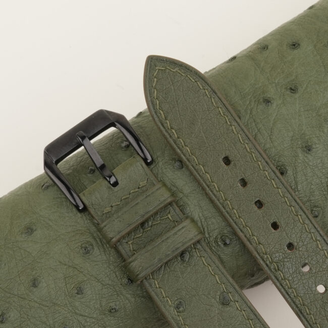 Green Ostrich Leather Samsung Watch Band