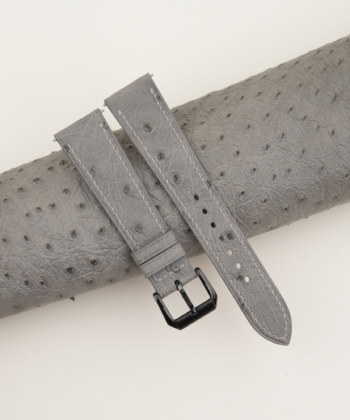 Grey Ostrich Leather Samsung Watch Band