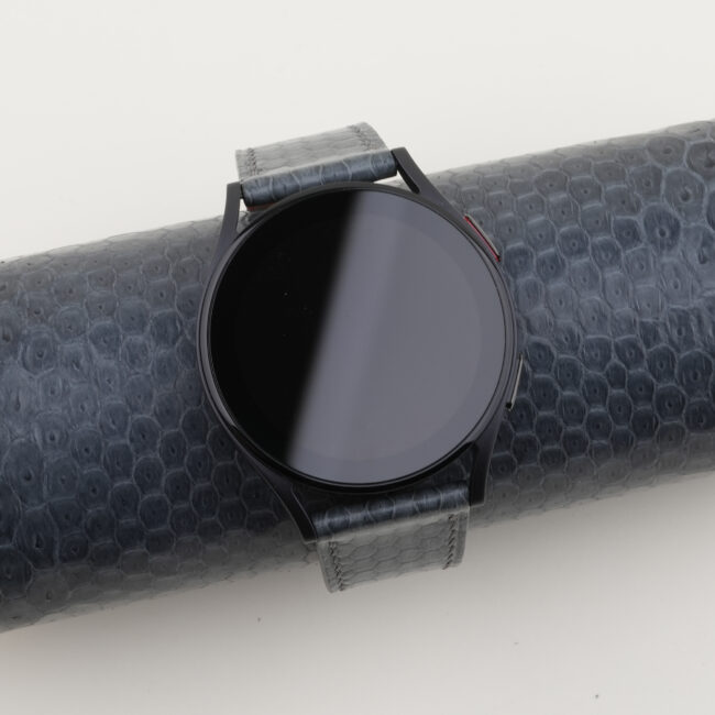 Grey Snake Sea Leather Samsung Watch Band