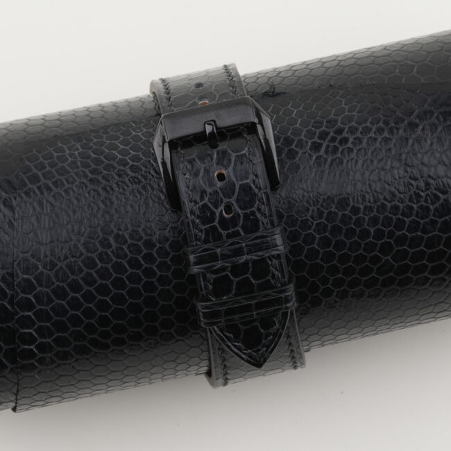 Black Snake Sea Leather Samsung Watch Band