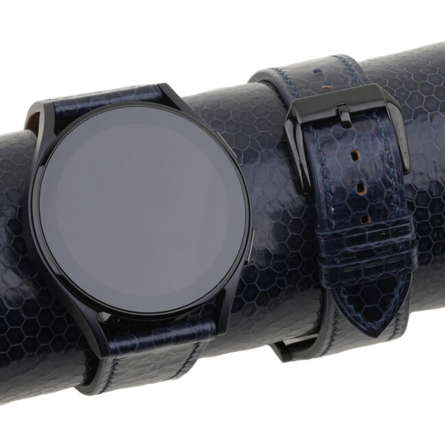 Navy Snake Sea Leather Samsung Watch Band
