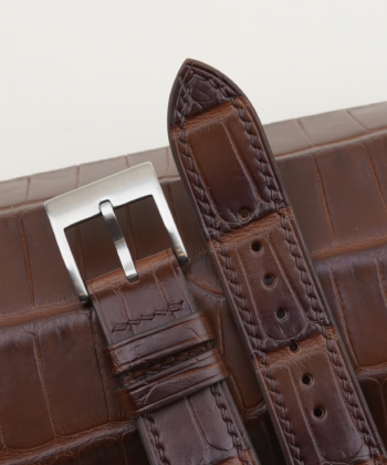 Patina Dark Acorn Alligator Leather Watch Strap