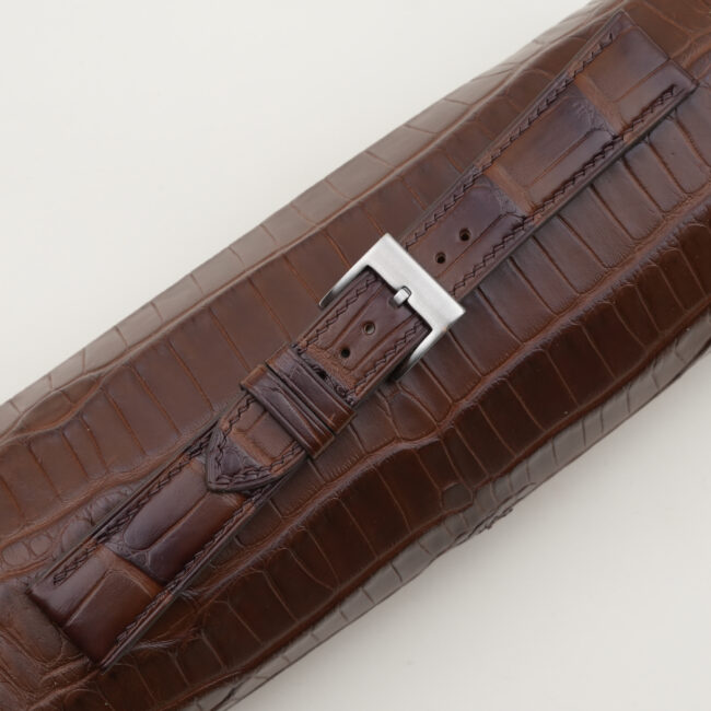 Patina Dark Acorn Alligator Leather Watch Strap