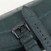 Dark Green Alligator Leather Samsung Watch Band