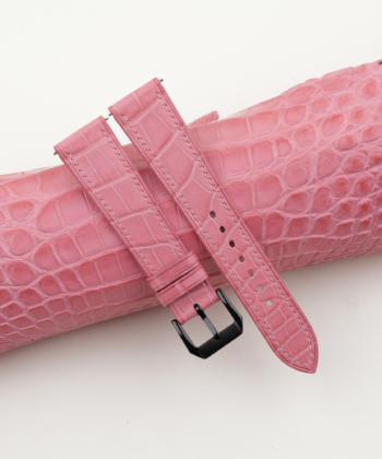 Pink Alligator Leather Samsung Watch Band