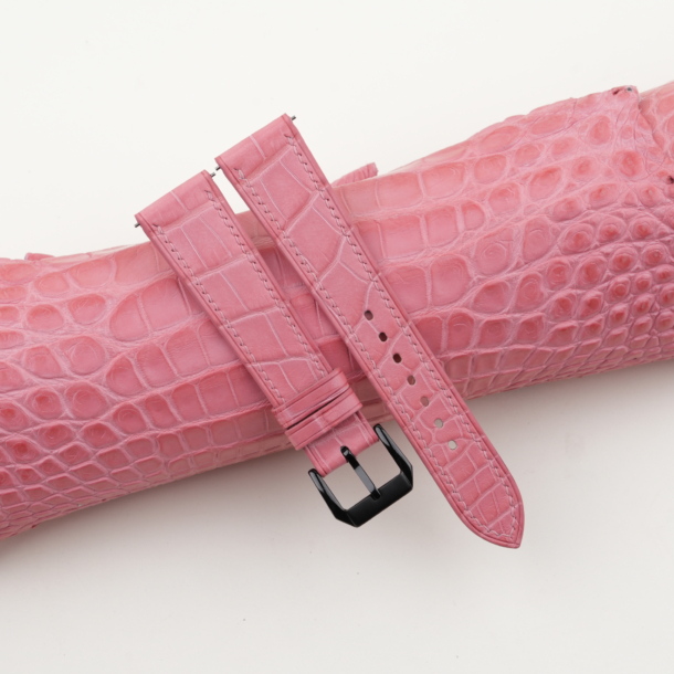 pink alligator leather samsung watch band