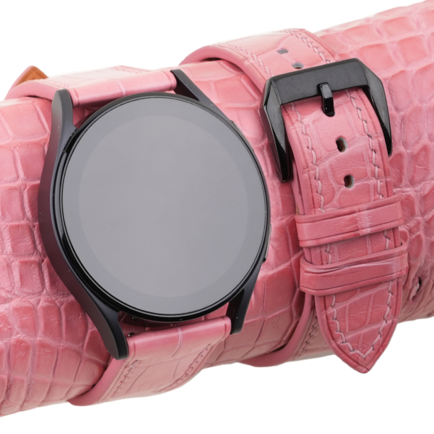 pink alligator leather samsung watch band