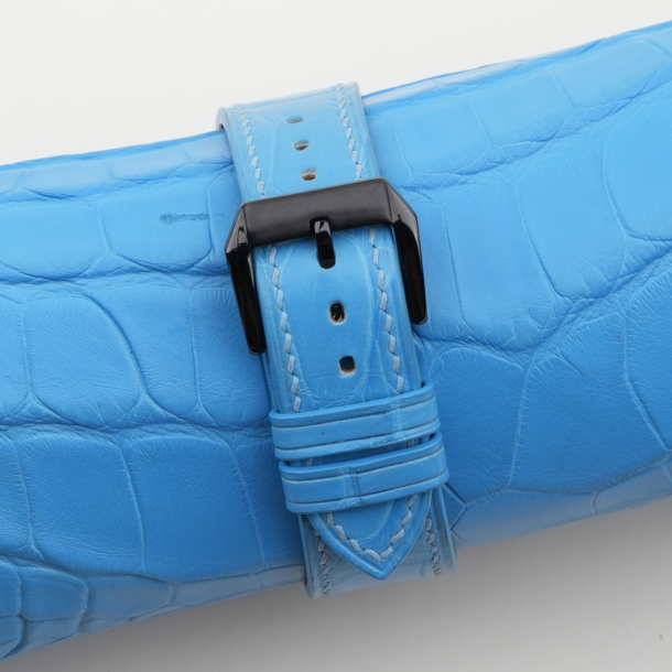 miami blue alligator leather samsung watch band