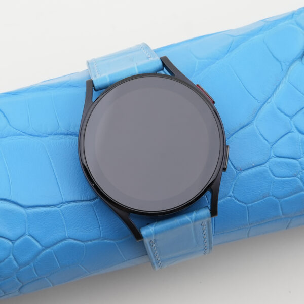 Miami Blue Alligator Leather Watch Strap