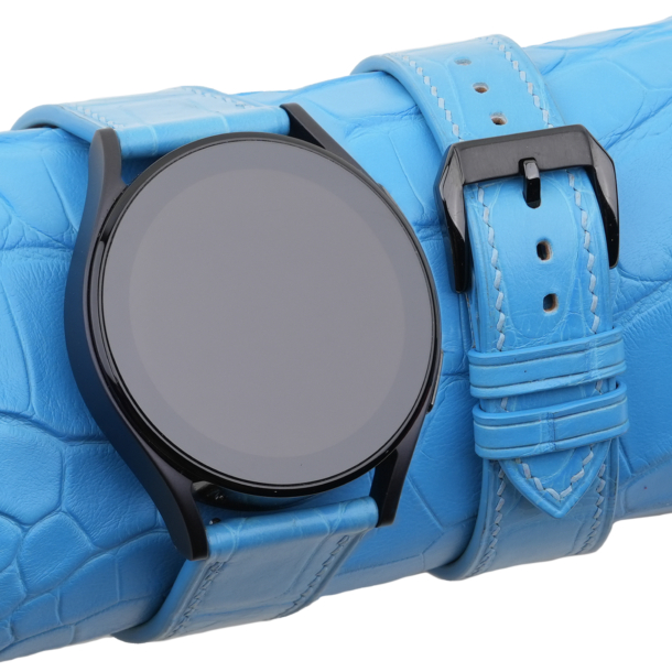 miami blue alligator leather samsung watch band