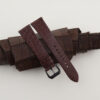Vintage Dark Brown Alligator Round Scales Leather Samsung Watch Band