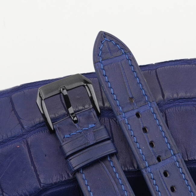 Dark Blue Alligator Leather Samsung Watch Band