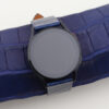 Vintage Blue Alligator Round Scales Leather Samsung Watch Band