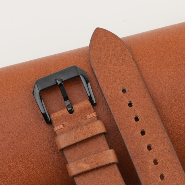 Golden Brown Barenia Leather Samsung Watch Band