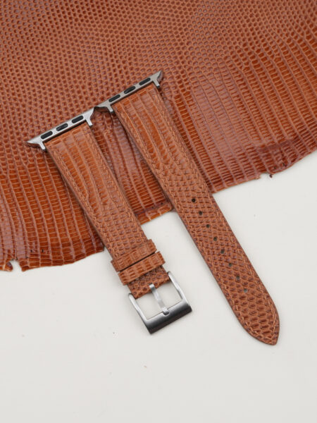 Brown Lizard Leather Apple Watch Band