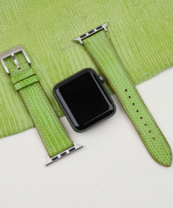 Light Green Lizard Leather Apple Watch Band