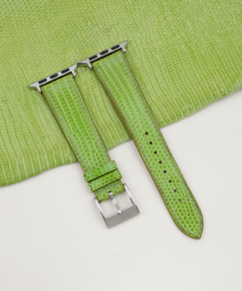 Light Green Lizard Leather Apple Watch Band