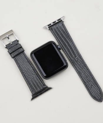 Zirconium Lizard Leather Apple Watch Band