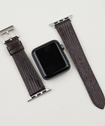 Dark Brown Lizard Leather Apple Watch Band