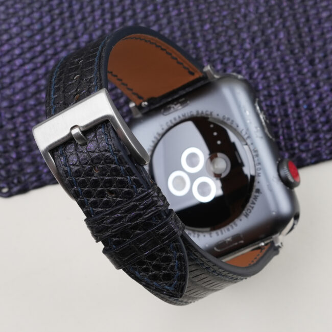 Purple Lizard Leather Apple Watch Band