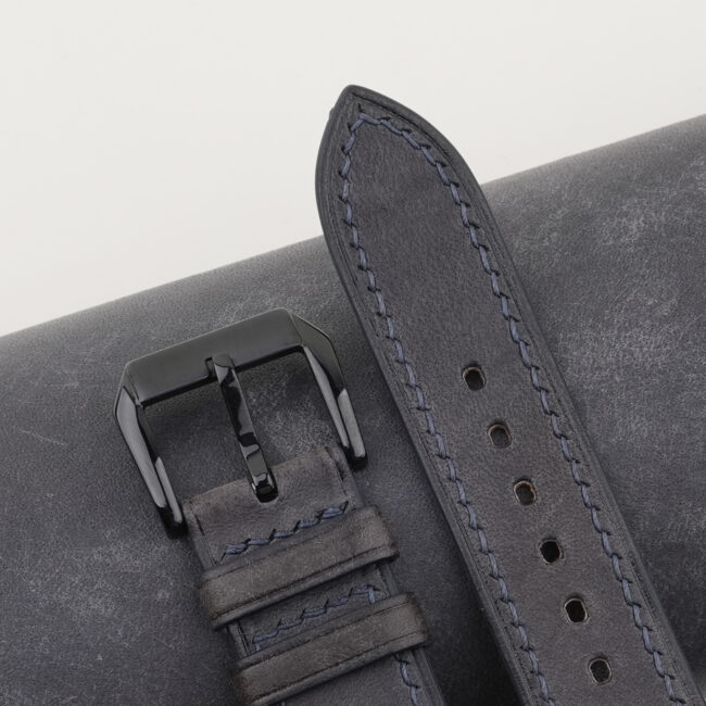 Black Maya Leather Samsung Watch Band