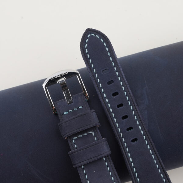 Handdn Black Vachetta Veg Leather Strap for Panerai Watch