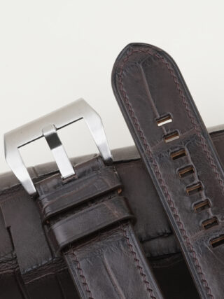 Epi Black Slim Leather Watch Strap 