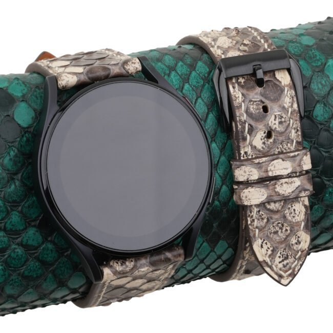 White Python Leather Samsung Watch Band