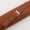 Golden Brown Barenia Curved End Leather Watch Strap