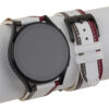 Tricolor White Epsom Leather Samsung Watch Band