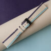 Tricolor Pearl White Epsom Leather Watch Strap