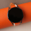 Tricolor Orange Epsom Leather Samsung Watch Band