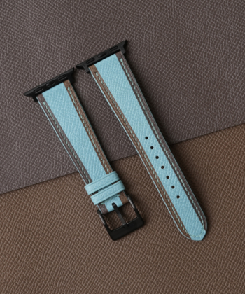 Tricolor Turquoise Epsom Leather Apple Watch Band