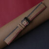 Triple Color Taupe Epsom Leather Watch Strap