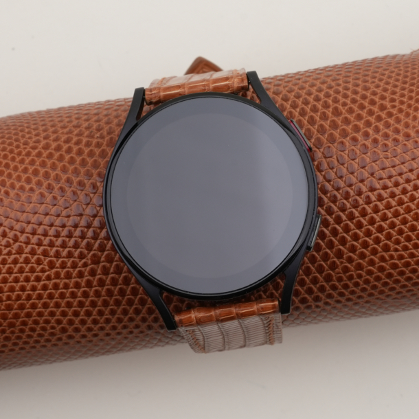 brown lizard leather samsung watch band