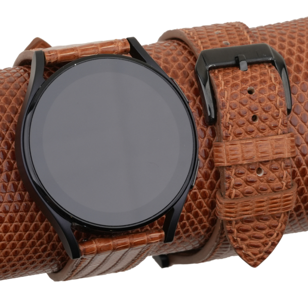 brown lizard leather samsung watch band