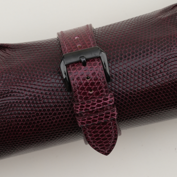 burgundy lizard leather samsung watch band