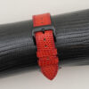 Red Orange Lizard Leather Samsung Watch Band