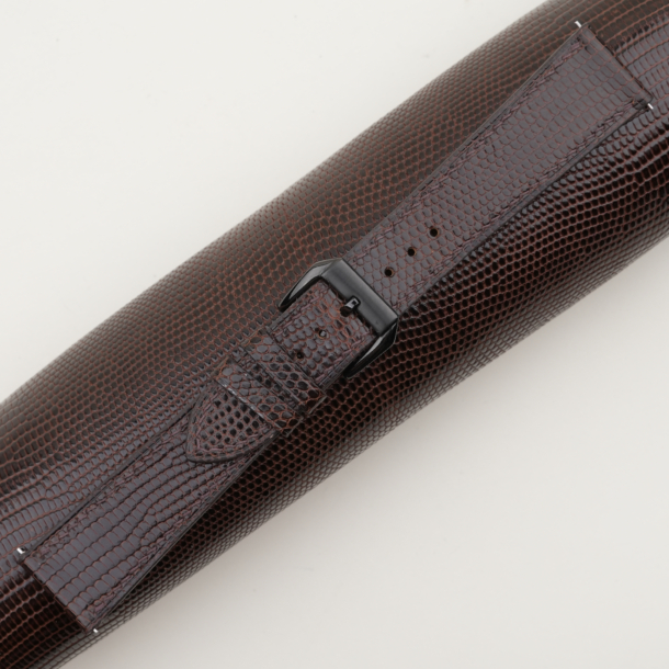 dark brown lizard leather samsung watch band