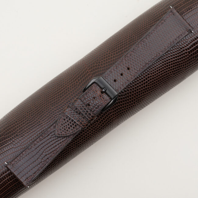 Dark Brown Lizard Leather Samsung Watch Band