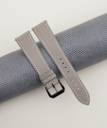 Light Grey Lizard Leather Samsung Watch Band