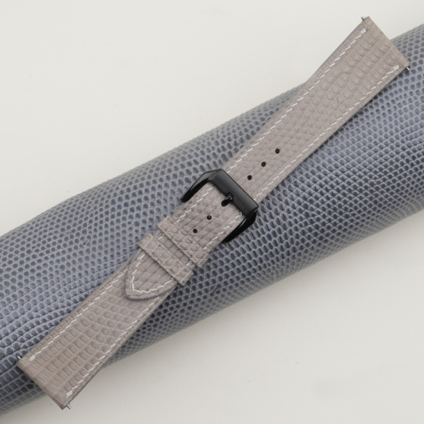 light grey lizard leather samsung watch band