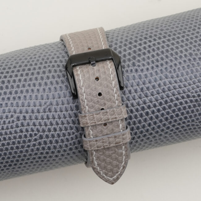 Light Grey Lizard Leather Samsung Watch Band